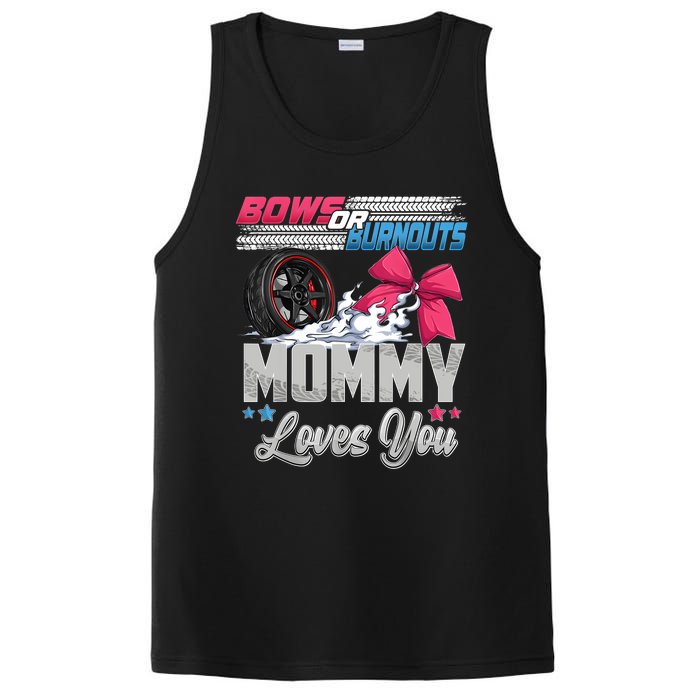 Burnouts Or Bows Gender Reveal Party Announcement Mommy PosiCharge Competitor Tank