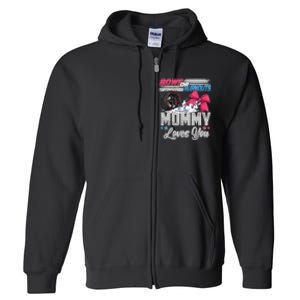 Burnouts Or Bows Gender Reveal Party Announcement Mommy Full Zip Hoodie