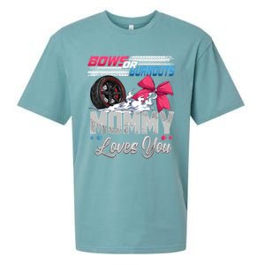 Burnouts Or Bows Gender Reveal Party Announcement Mommy Sueded Cloud Jersey T-Shirt