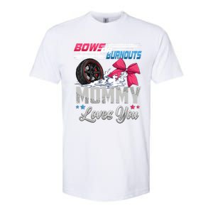 Burnouts Or Bows Gender Reveal Party Announcement Mommy Softstyle CVC T-Shirt