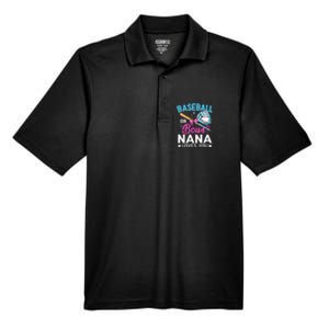 Baseball Or Bows Nana Loves You Gender Reveal Grandma Men's Origin Performance Pique Polo