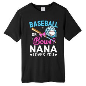 Baseball Or Bows Nana Loves You Gender Reveal Grandma Tall Fusion ChromaSoft Performance T-Shirt