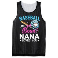 Baseball Or Bows Nana Loves You Gender Reveal Grandma Mesh Reversible Basketball Jersey Tank