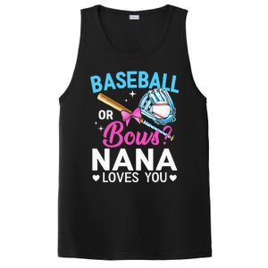 Baseball Or Bows Nana Loves You Gender Reveal Grandma PosiCharge Competitor Tank