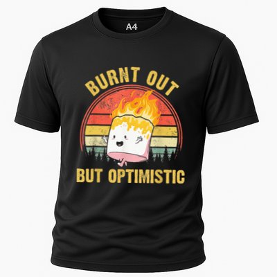 Burnt Out But Optimistic Cute Marshmallow For Camping Performance Shirt