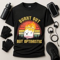 Burnt Out But Optimistic Cute Marshmallow For Camping Performance Shirt