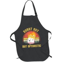Burnt Out But Optimistic Cute Marshmallow For Camping Apron