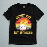Burnt Out But Optimistic Cute Marshmallow For Camping T-Shirt