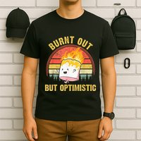 Burnt Out But Optimistic Cute Marshmallow For Camping T-Shirt