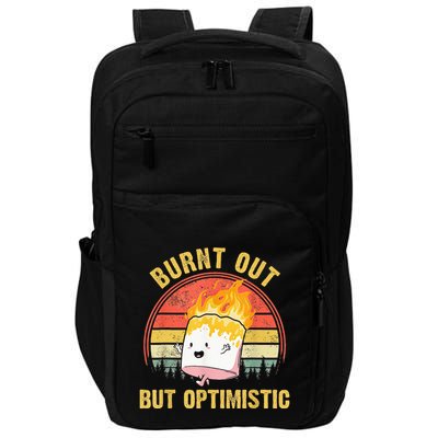 Burnt Out But Optimistic Cute Marshmallow For Camping Impact Tech Backpack