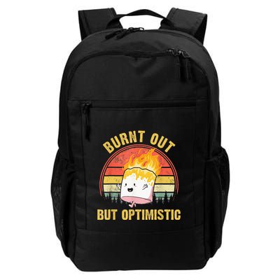 Burnt Out But Optimistic Cute Marshmallow For Camping Backpack