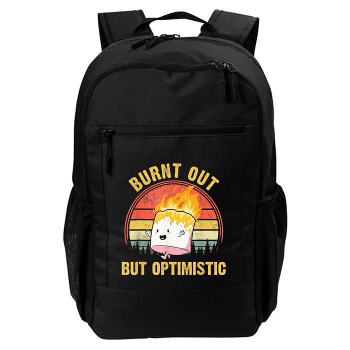 Burnt Out But Optimistic Cute Marshmallow For Camping Backpack