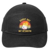 Burnt Out But Optimistic Cute Marshmallow For Camping 7-Panel Snapback Hat