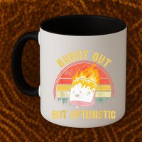 Burnt Out But Optimistic Cute Marshmallow For Camping Mug