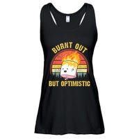 Burnt Out But Optimistic Cute Marshmallow For Camping Ladies Essential Flowy Tank