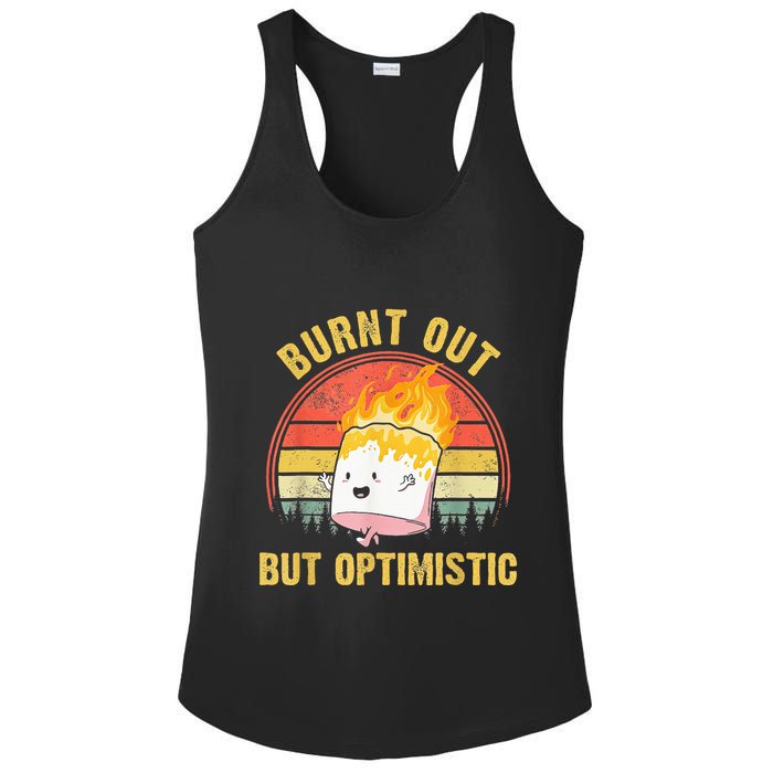 Burnt Out But Optimistic Cute Marshmallow For Camping Ladies PosiCharge Competitor Racerback Tank