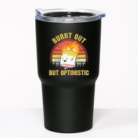 Burnt Out But Optimistic Cute Marshmallow For Camping Tumbler