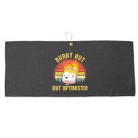 Burnt Out But Optimistic Cute Marshmallow For Camping Large Microfiber Waffle Golf Towel