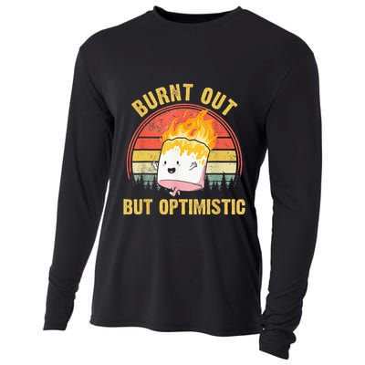 Burnt Out But Optimistic Cute Marshmallow For Camping Cooling Performance Long Sleeve Crew