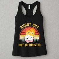 Burnt Out But Optimistic Cute Marshmallow For Camping Womens Tank Top