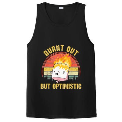 Burnt Out But Optimistic Cute Marshmallow For Camping PosiCharge Competitor Tank
