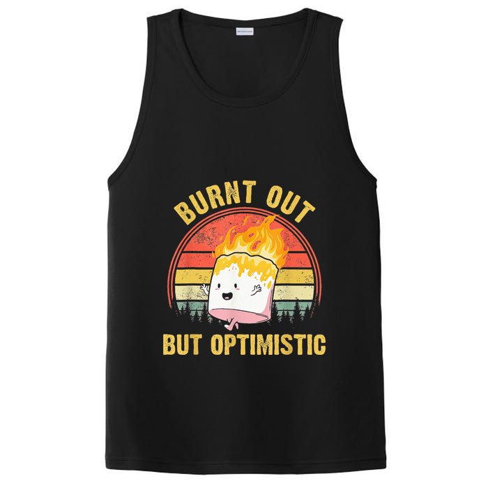 Burnt Out But Optimistic Cute Marshmallow For Camping PosiCharge Competitor Tank
