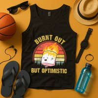 Burnt Out But Optimistic Cute Marshmallow For Camping Tank Top