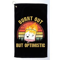 Burnt Out But Optimistic Cute Marshmallow For Camping Golf Towel
