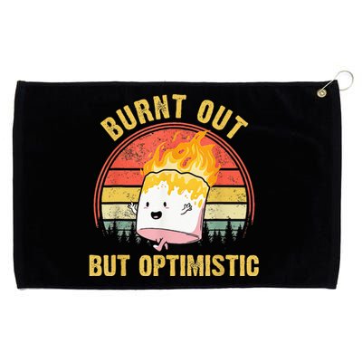 Burnt Out But Optimistic Cute Marshmallow For Camping Grommeted Golf Towel