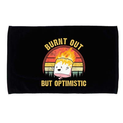Burnt Out But Optimistic Cute Marshmallow For Camping Microfiber Hand Towel