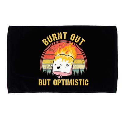 Burnt Out But Optimistic Cute Marshmallow For Camping Microfiber Hand Towel