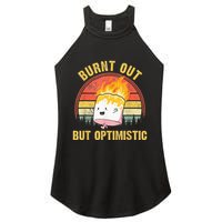 Burnt Out But Optimistic Cute Marshmallow For Camping Women's Perfect Tri Rocker Tank