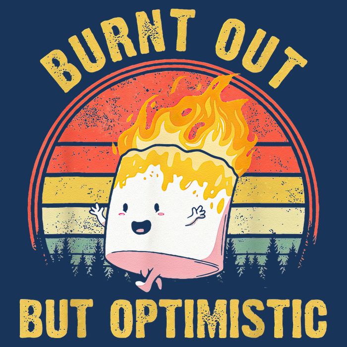 Burnt Out But Optimistic Cute Marshmallow For Camping Infant Baby Jersey Bodysuit