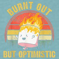 Burnt Out But Optimistic Cute Marshmallow For Camping Sueded Cloud Jersey T-Shirt