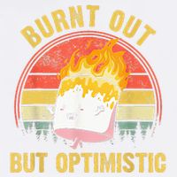Burnt Out But Optimistic Cute Marshmallow For Camping Garment-Dyed Sweatshirt
