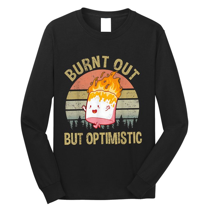 Burnt Out But Optimistic Retro Vintage Sunset Long Sleeve Shirt