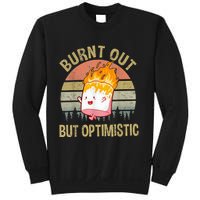 Burnt Out But Optimistic Retro Vintage Sunset Sweatshirt