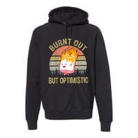 Burnt Out But Optimistic Retro Vintage Sunset Premium Hoodie