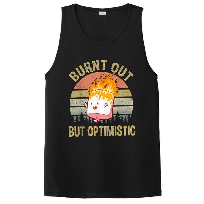 Burnt Out But Optimistic Retro Vintage Sunset PosiCharge Competitor Tank