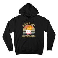 Burnt Out But Optimistic Retro Vintage Sunset Tall Hoodie