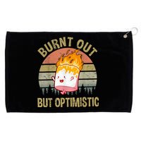 Burnt Out But Optimistic Retro Vintage Sunset Grommeted Golf Towel