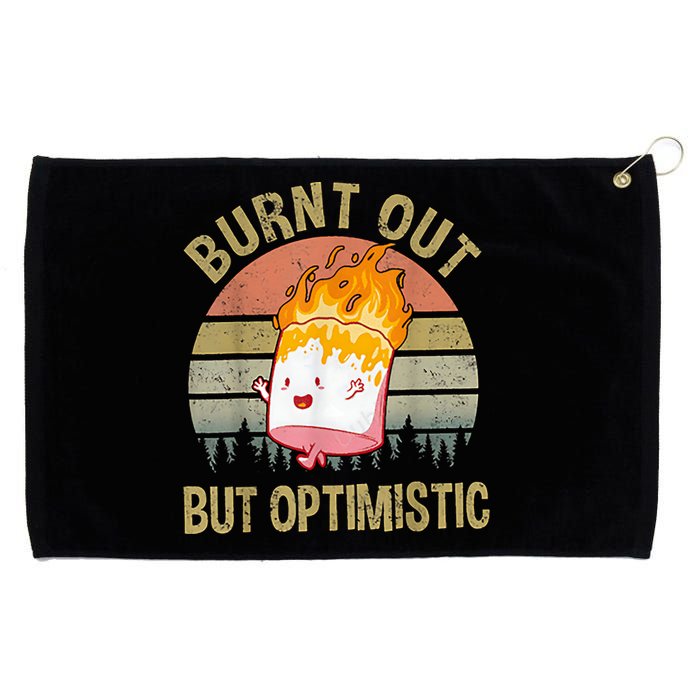 Burnt Out But Optimistic Retro Vintage Sunset Grommeted Golf Towel