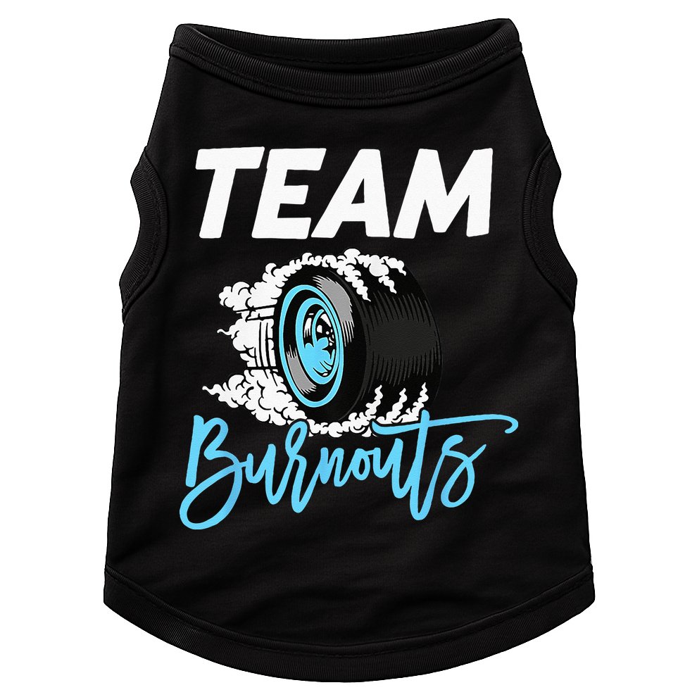 Burnouts Or Bows Team Boy Team Girl Gender Reveal Doggie Tank