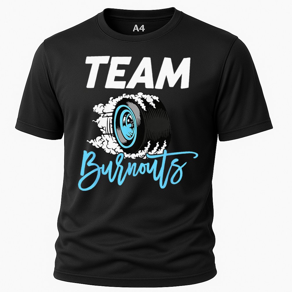 Burnouts Or Bows Team Boy Team Girl Gender Reveal Cooling Performance Crew T-Shirt