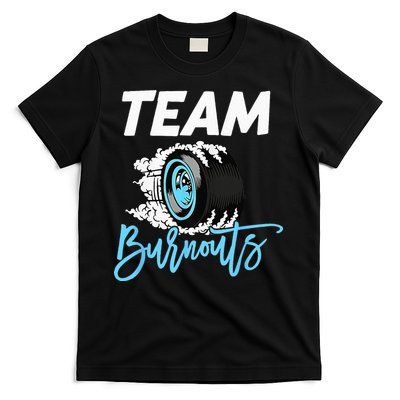 Burnouts Or Bows Team Boy Team Girl Gender Reveal T-Shirt