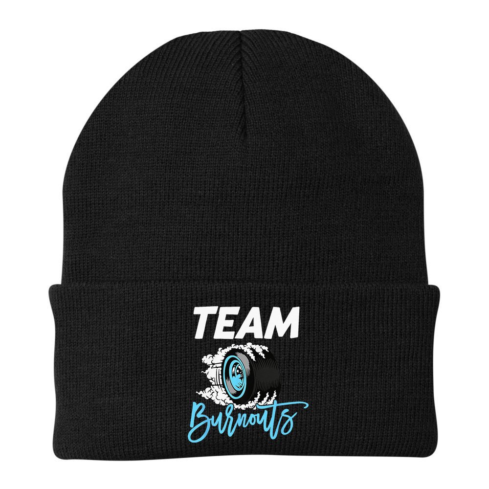 Burnouts Or Bows Team Boy Team Girl Gender Reveal Beanie