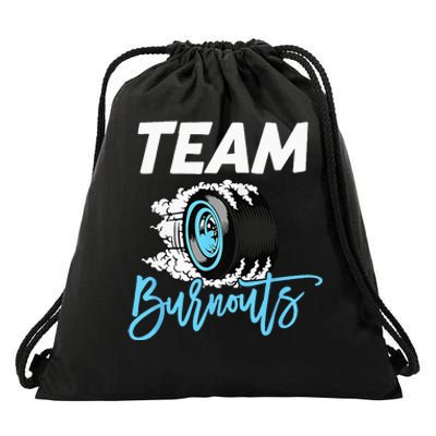 Burnouts Or Bows Team Boy Team Girl Gender Reveal Drawstring Bag