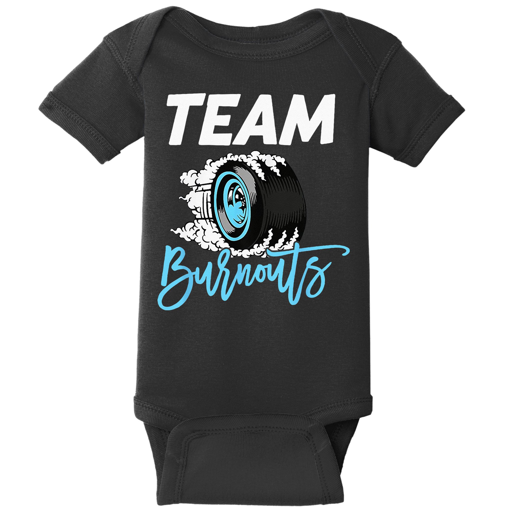 Burnouts Or Bows Team Boy Team Girl Gender Reveal Baby Bodysuit