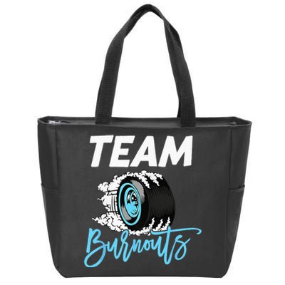 Burnouts Or Bows Team Boy Team Girl Gender Reveal Zip Tote Bag