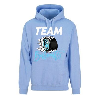 Burnouts Or Bows Team Boy Team Girl Gender Reveal Unisex Surf Hoodie